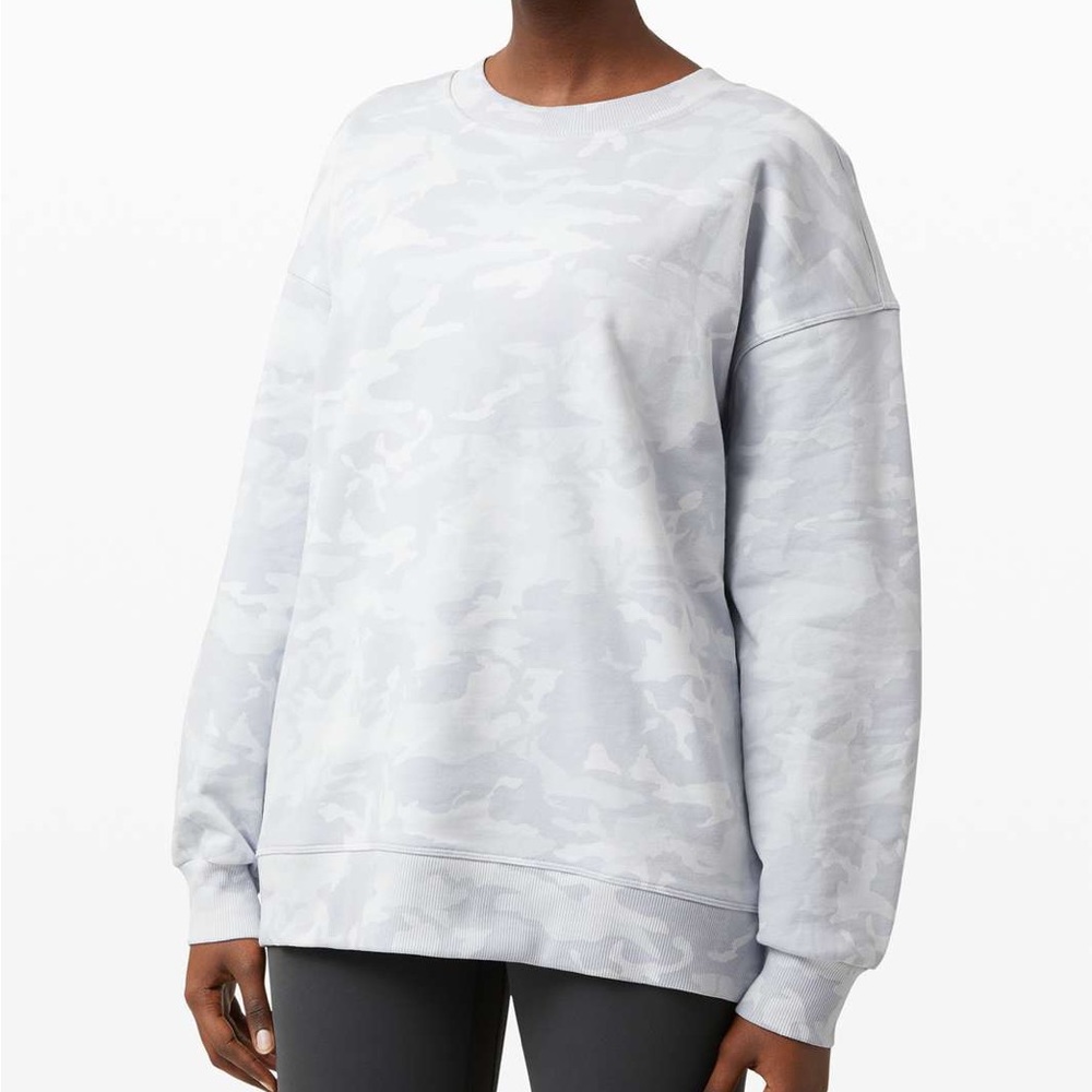 Lululemon “Perfectly Oversized Crew” Incognito Camo Alpine White Multi